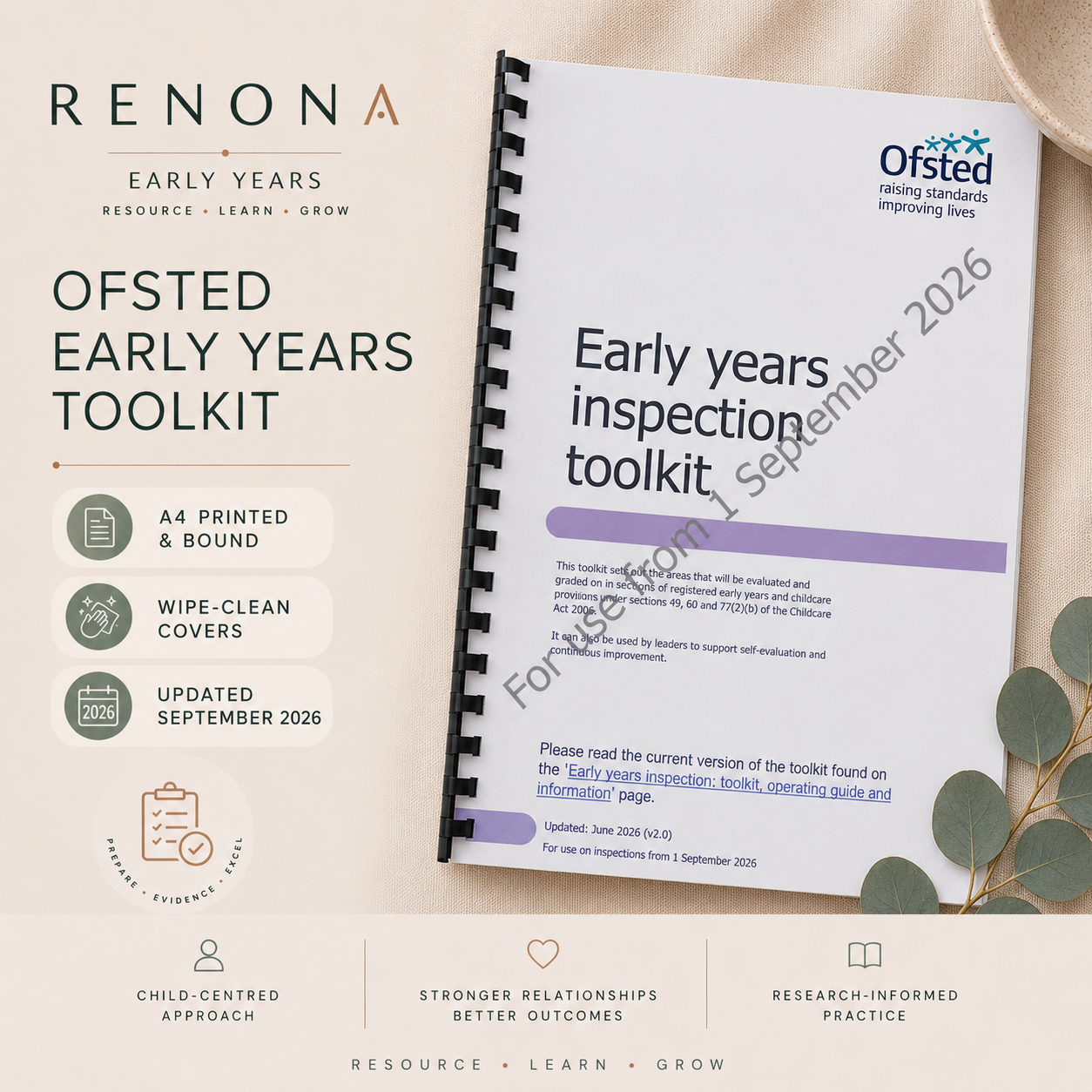 2026 Ofsted Early Years Toolkit - Printed and Bound