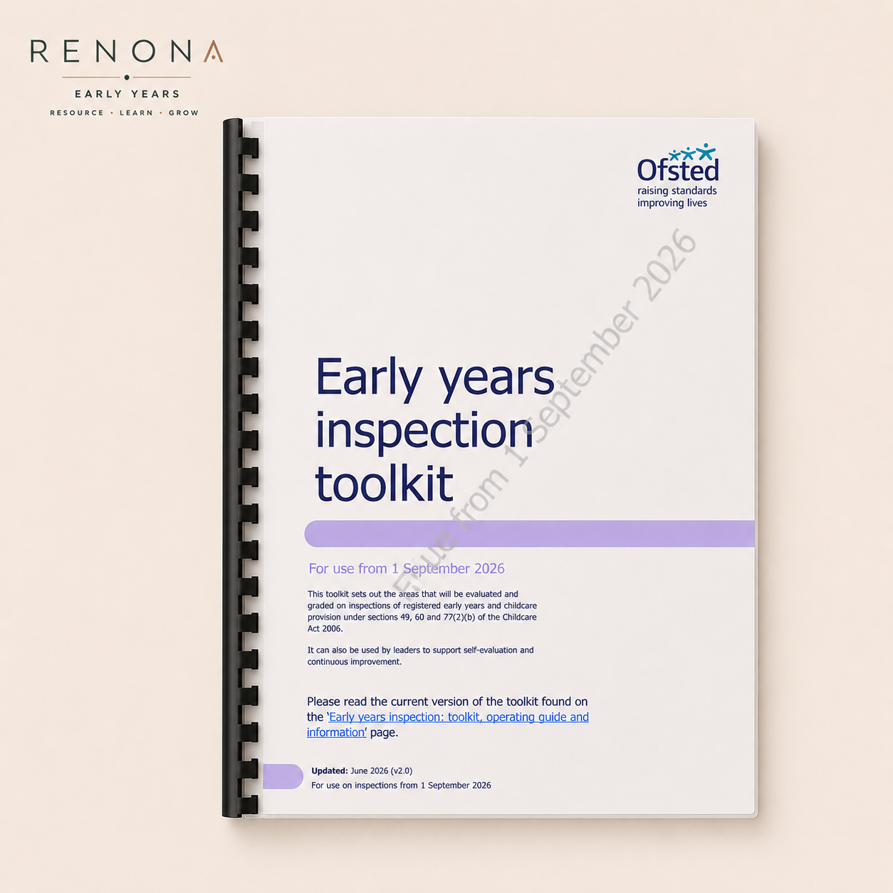 2026 Ofsted Early Years Toolkit - Printed and Bound