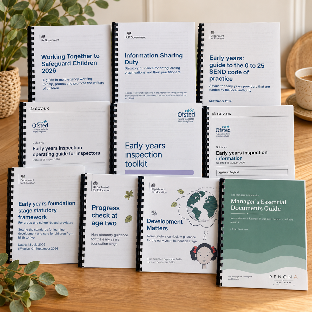 Early Years Manager Essential Documents  Pack 2026 | 10 Printed & Bound Professional Resources
