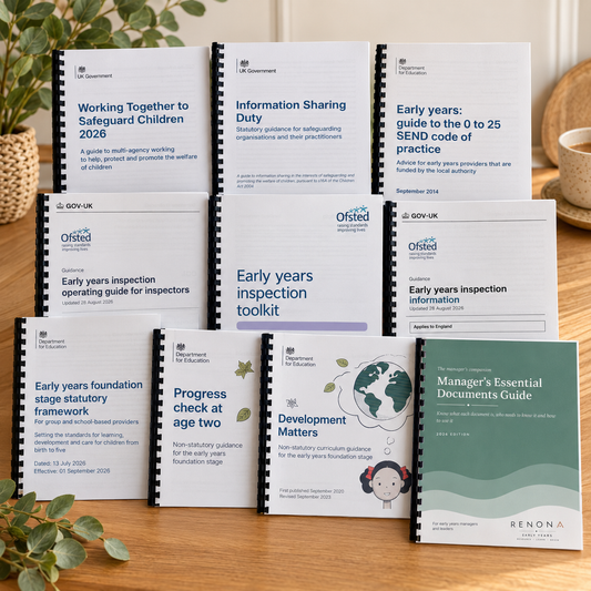 Early Years Manager Essential Documents  Pack 2026 | 10 Printed & Bound Professional Resources