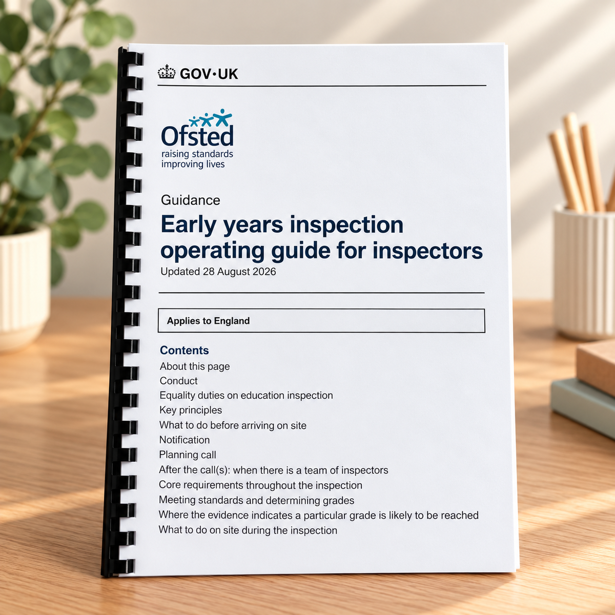 Early Years Manager Essential Documents  Pack 2026 | 10 Printed & Bound Professional Resources